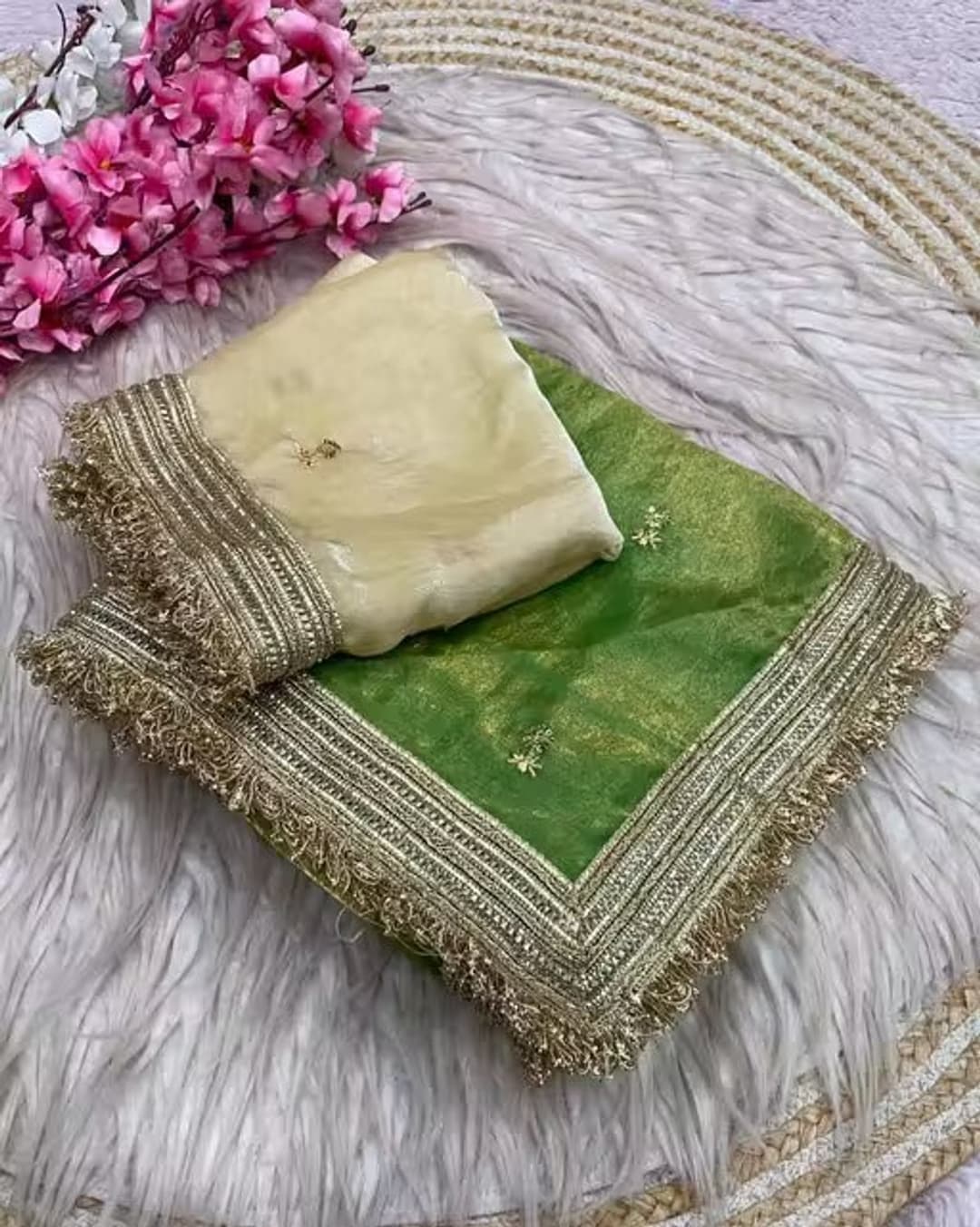 Embellished Bollywood Pure Silk, Satin Saree 2