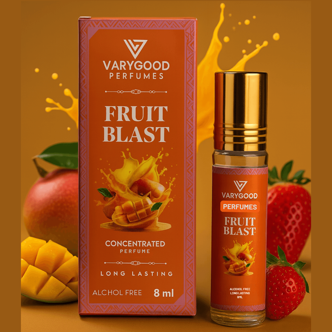 VaryGood Perfumes 4 Pcs Attar Roll-On Combo (4x8ml) – Indra Kamal, Choco Fusion, Fruit Blast, Lemon Musk | Alcohol-Free Long Lasting Perfume for Men & Women 7