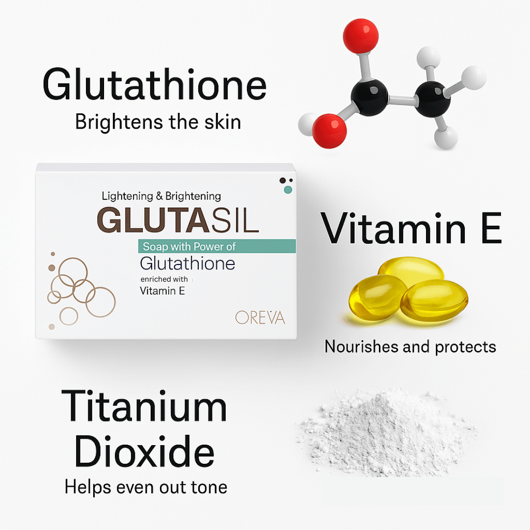 Oreva Dermacare Glutasil Soap 75g – Skin Brightening Gluta Soap with Glutathione & Vitamin E for Radiant, Even-Toned Skin 2