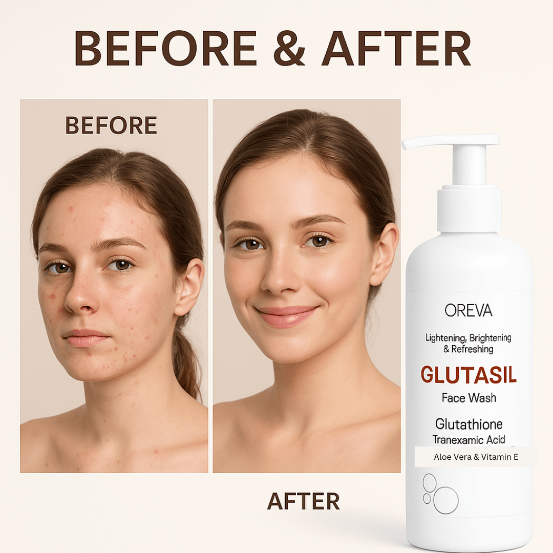 Oreva Dermacare Glutasil Face Wash 250ml | With Glutathione, Tranexamic Acid, Aloe Vera & Vitamin E Face Wash For Lightening, Brightening & Refreshing 3