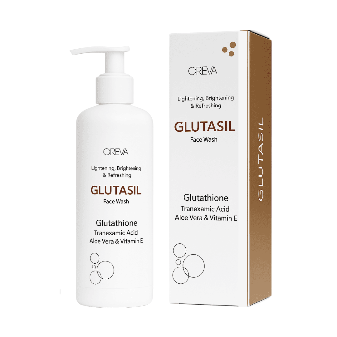 Oreva Dermacare Glutasil Face Wash 250ml | With Glutathione, Tranexamic Acid, Aloe Vera & Vitamin E Face Wash For Lightening, Brightening & Refreshing