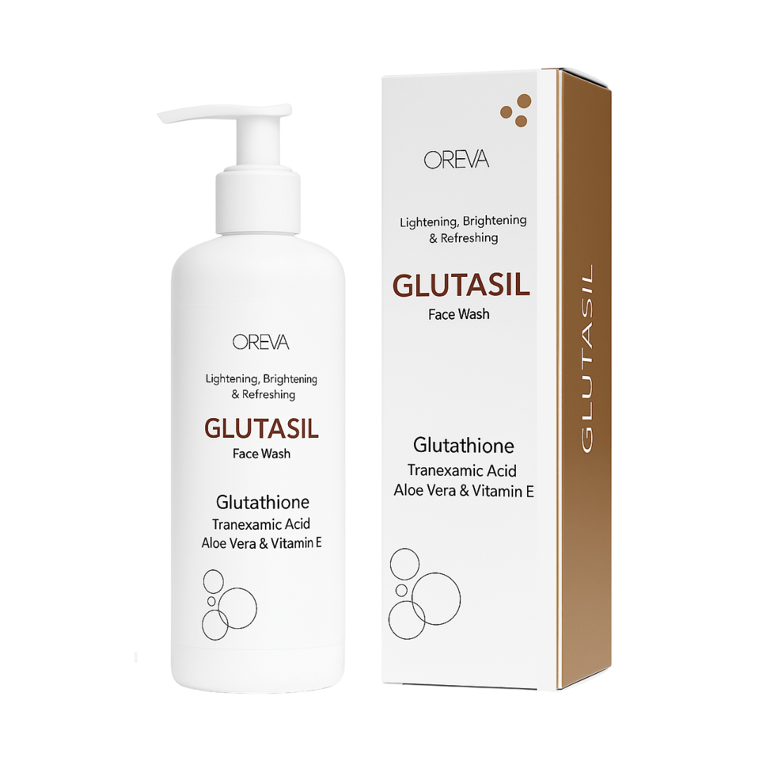 Oreva Dermacare Glutasil Face Wash 250ml | With Glutathione, Tranexamic Acid, Aloe Vera & Vitamin E Face Wash For Lightening, Brightening & Refreshing 1