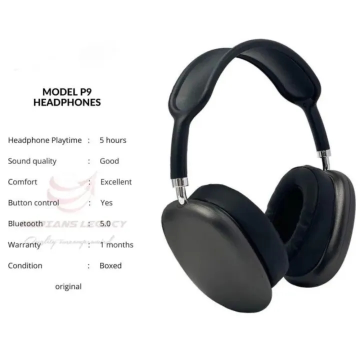 P9 Wireless Bluetooth Headphones | HiFi Stereo Over Ear Headset With Microphone Sports Noise Cancelling Earphones For Travel 3