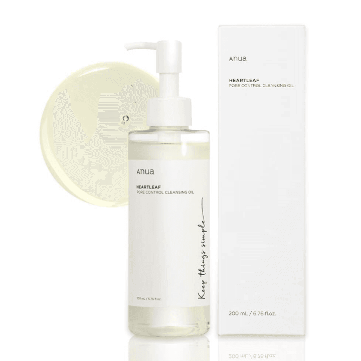 Anua Heartleaf Pore Control Cleansing Oil, Makeup Blackhead Remover, Oil Cleanser for Face, Korean Skin Care 200ml