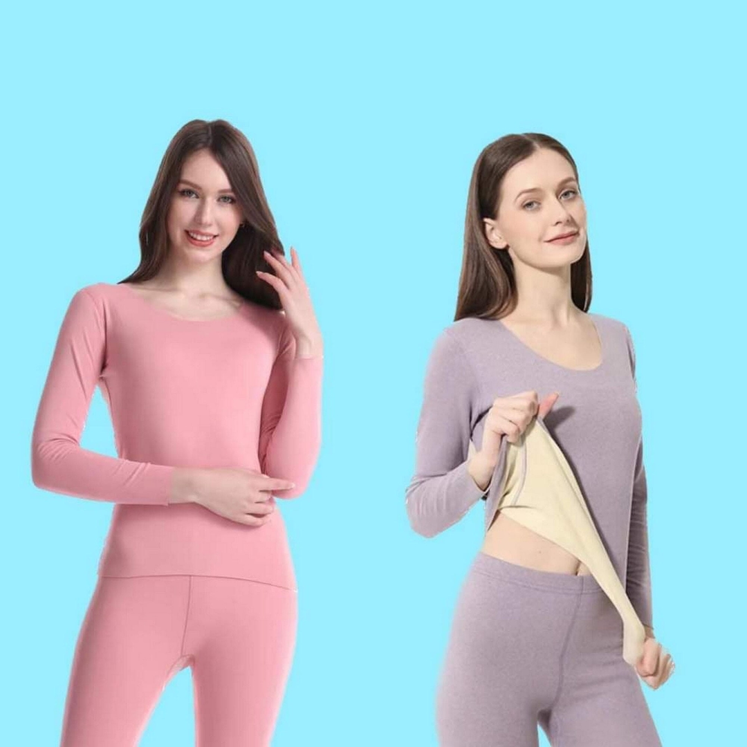 Long Thermal Underwear for Women, High Elasticity, Seamless, Antibacterial Intimates, Sexy Ladies Clothes, Warm, Winter 1