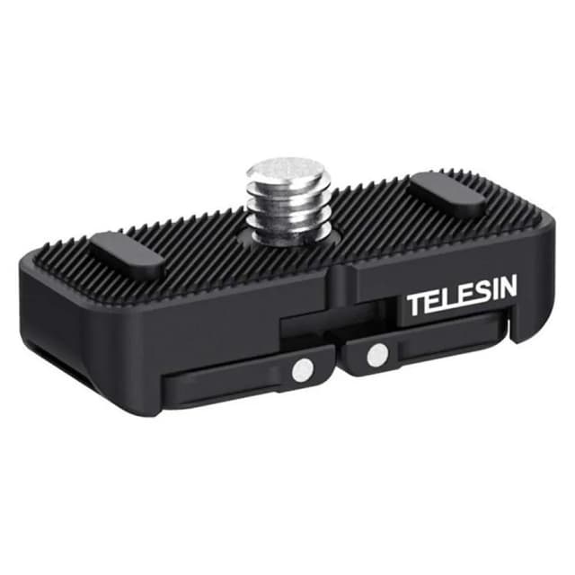 TELESIN Magnetic Quick Release Adapter Mount for DJI Osmo Nano/Action 6, with Dual-Direction Magnet, Metal Latches, Shock-Absorbing Silicone Pad, Adapter Base for DJI Osmo Nano/Action 6 Accessories