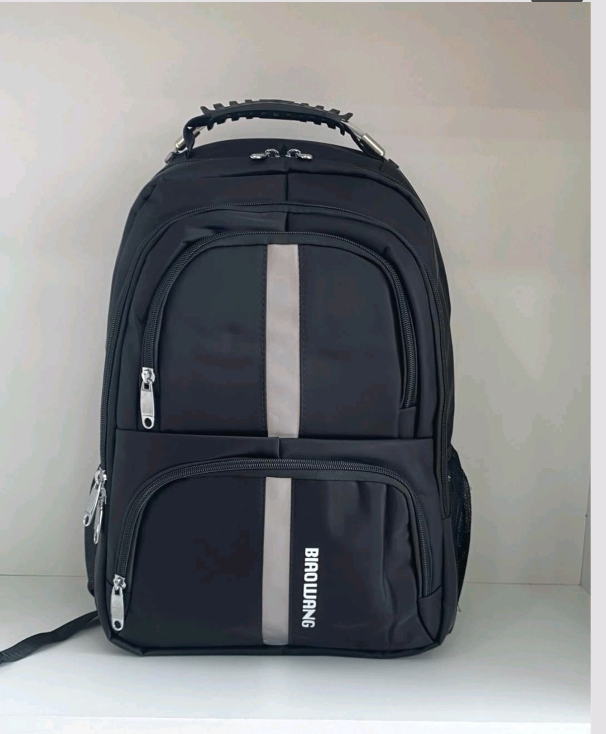 Large Capacity Laptop Bag Backpack Travel Business School Waterproof Rucksack | BIOWANG Black Solid Laptop Backpack 1