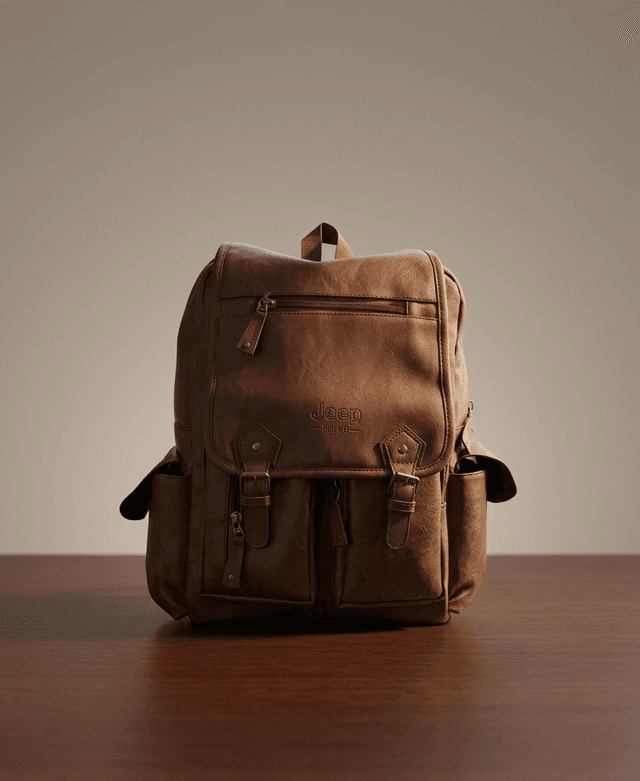 Premium PU Leather Backpack |Best Bag For College And Office Purposes For Men/Suitable To Carry Laptop And Easy For Traveling And Treks