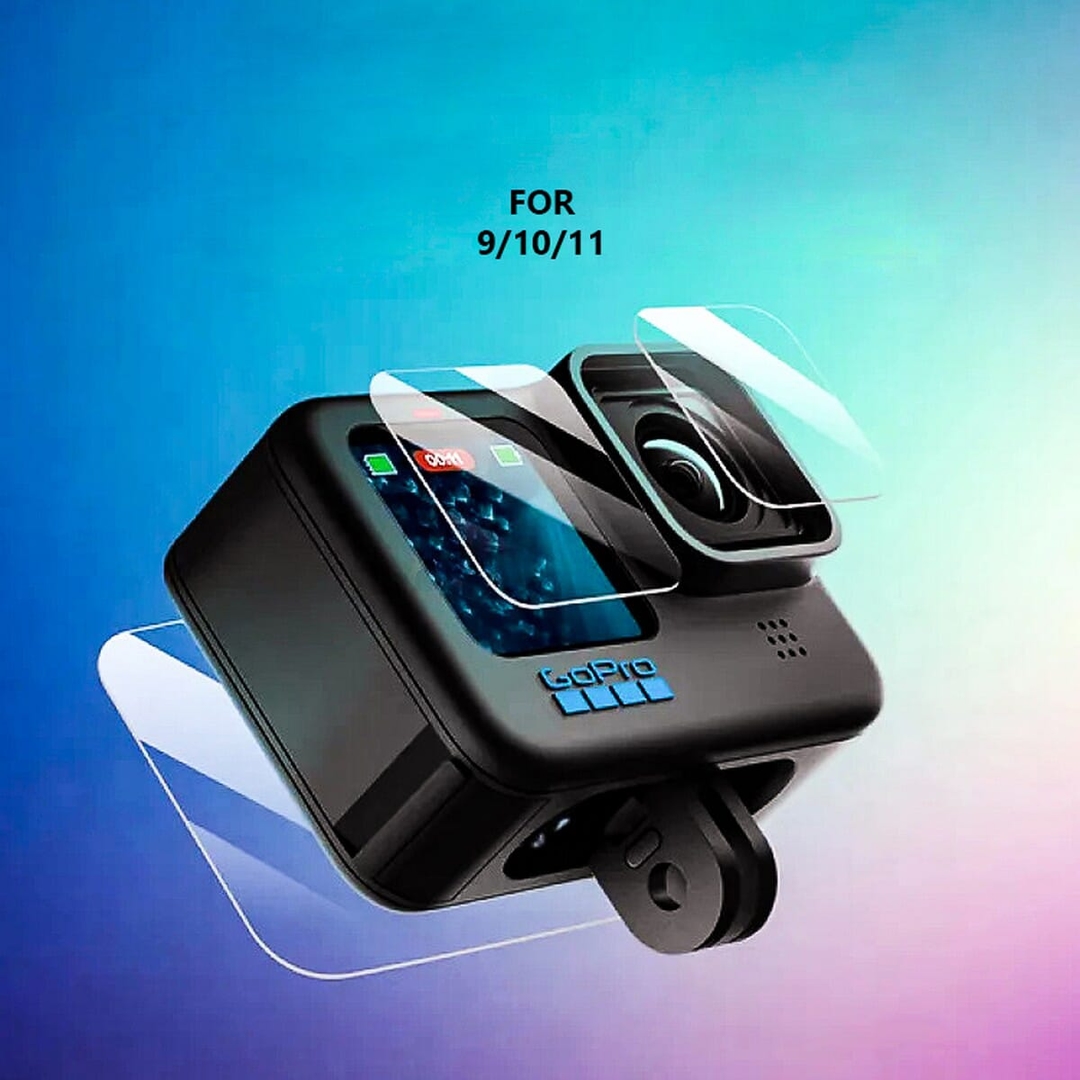 3 in 1 Gopro Hero 11 10 9 Tempered Glass Screen Protector Lens Protective Film 1