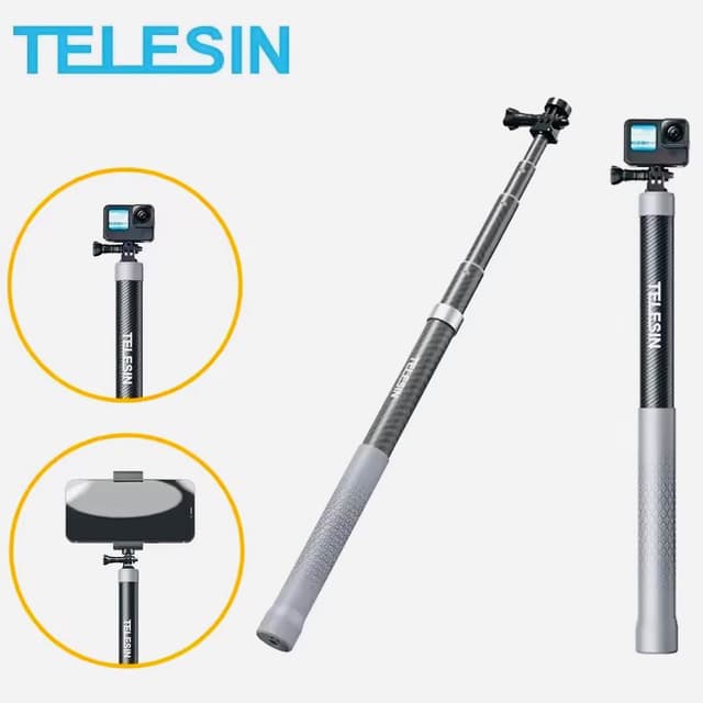 TELESIN 1.2 Carbon Fiber Go Easy Pole Mini 1.2m