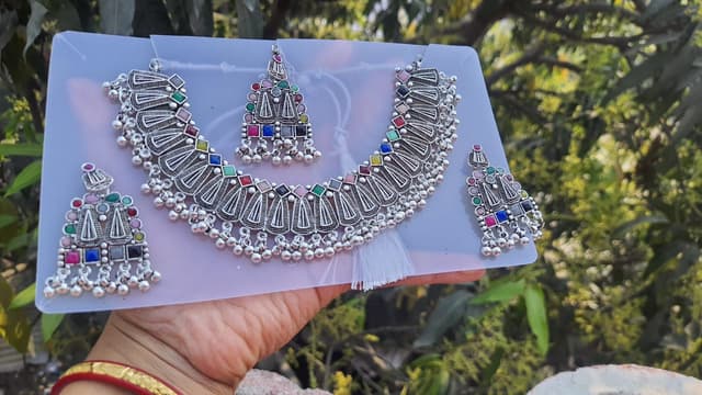 Oxdized Jwellery Set