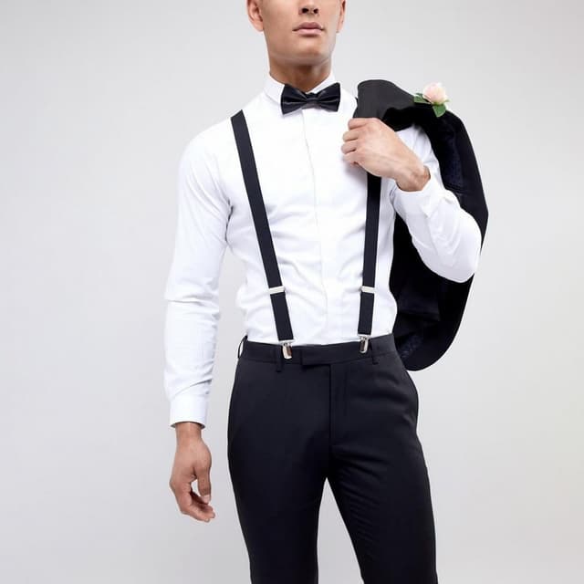 Adjustable Suspenders With Matching Bow Tie For Men/Women