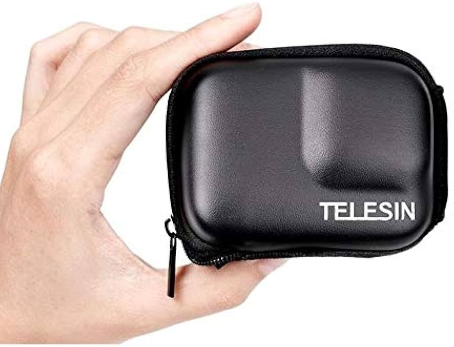 TELESIN Small Carry Case Compatible with GoPro Hero 9 Hero 10 Hero 11 Hero 12 Hero 13 Black, Protective Case Travel Bag with Half Open Zipper 1