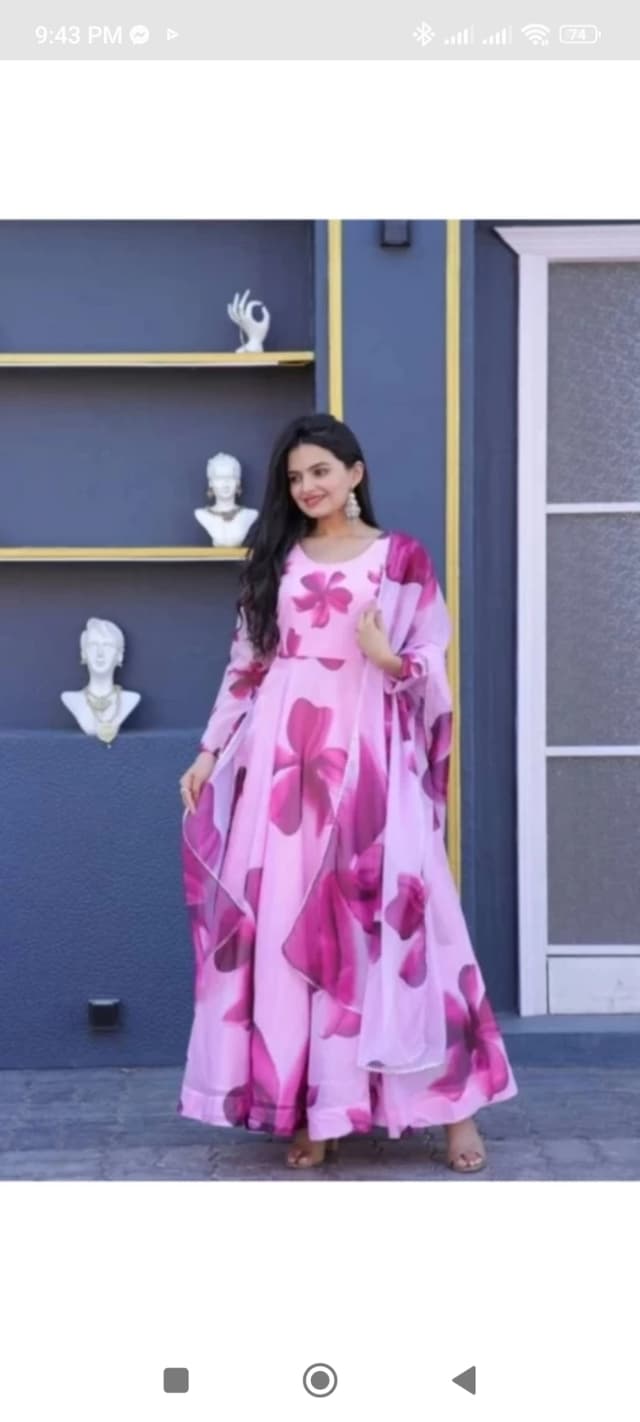 Anarkali Gaun Dupatta