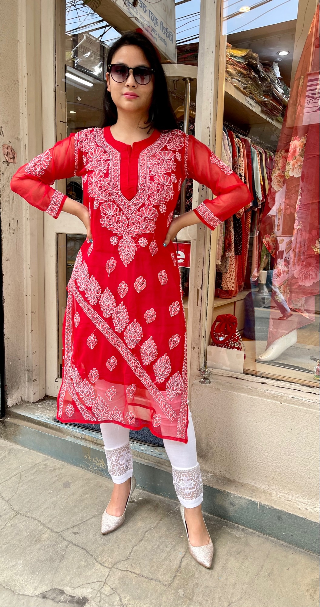Chickenkari Kurti / Pants Sets For Women 1