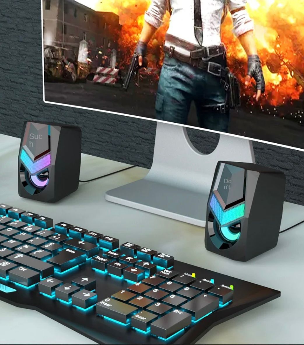 Hotmai Multimedia Speaker HP Laptop Speaker System Gaming Speaker Computer Speaker Wired 1