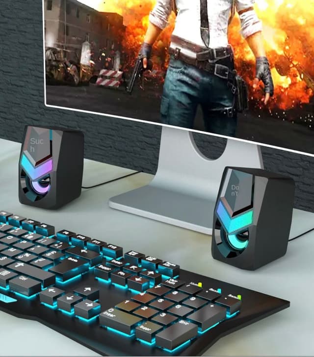 Hotmai Multimedia Speaker HP Laptop Speaker System Gaming Speaker Computer Speaker Wired