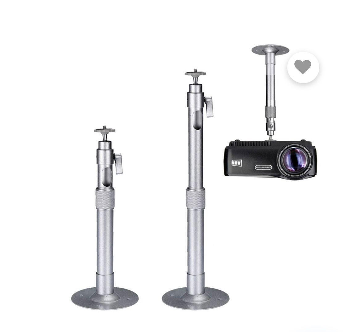 Aluminum Silver Projector and Security CCTV Camera Bracket Hang Ceiling Mount Flexible Indoor Outdoor Bracket Projector Mount Projector Stand 1