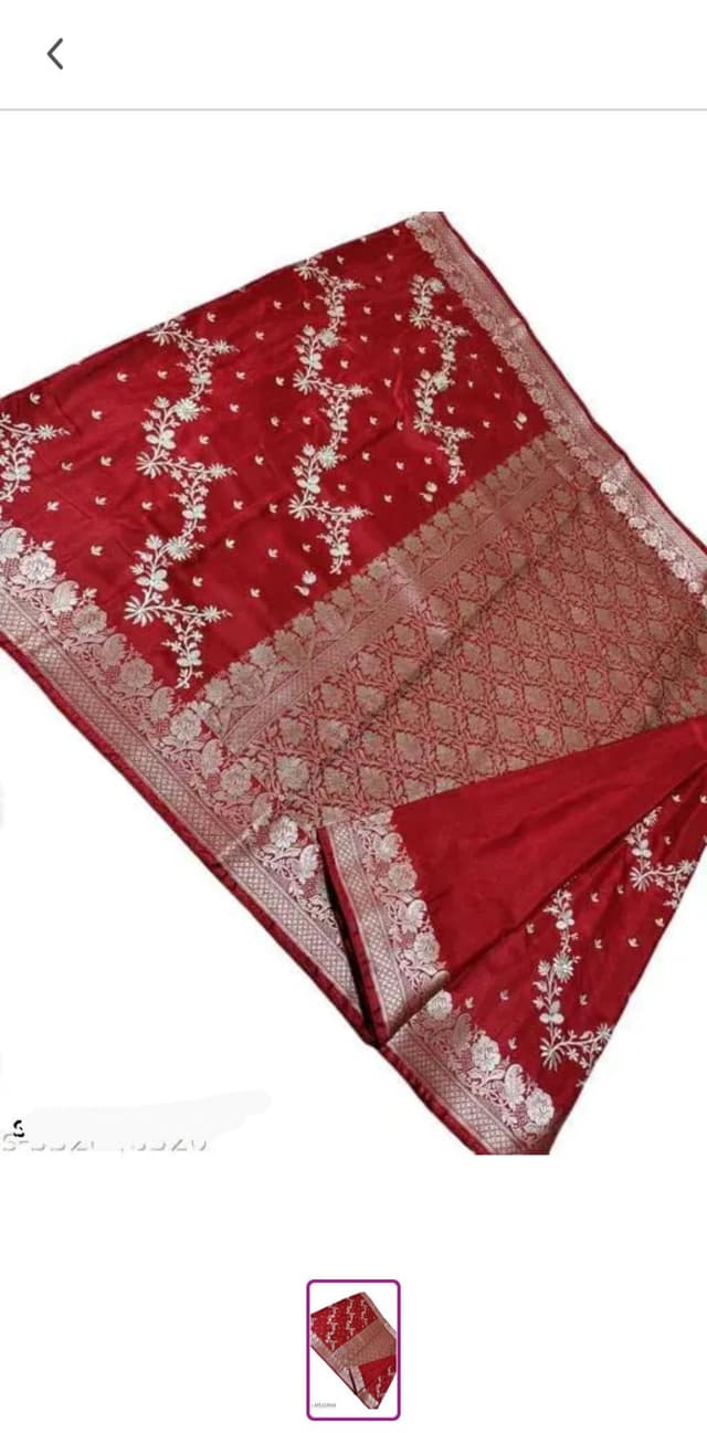 Red Banarshi Silk Saree Blouse