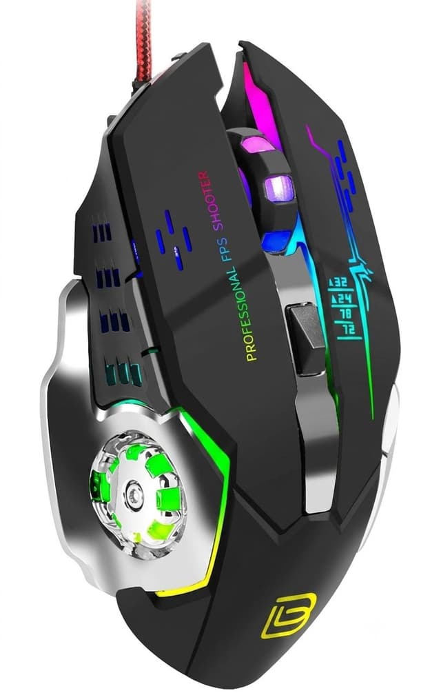 BAJEAL G8 Gaming Mice - Portable Luminous Wired Gamer Mice with LED Lamp | Comfortable Ergonomic Programming Mice for Desktop PC Laptop Gamer Gaming Mouse