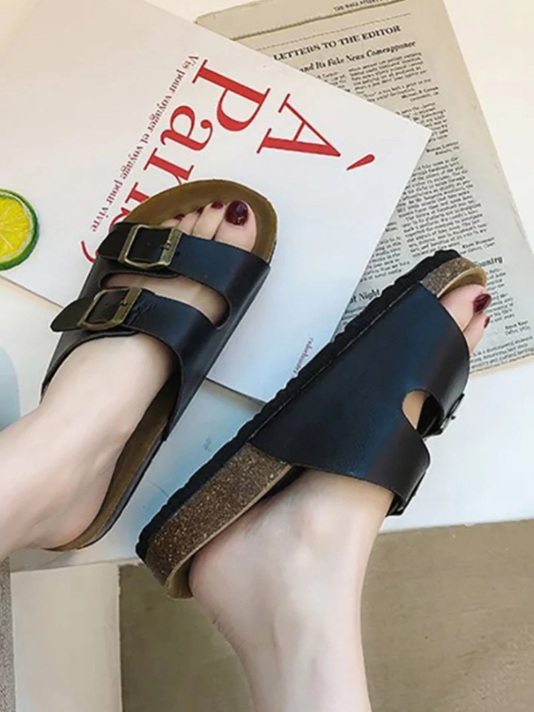 Double Strap Attractive Women Korean Fashion Sandal ( EF-599) 1