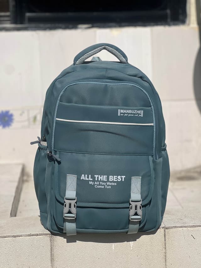 Backpack Student School Bag Female Korean Version high School College Student Backpack Trendy Casual Couple Large Capacity Solid Color Multi-Pocket Backpack Male
