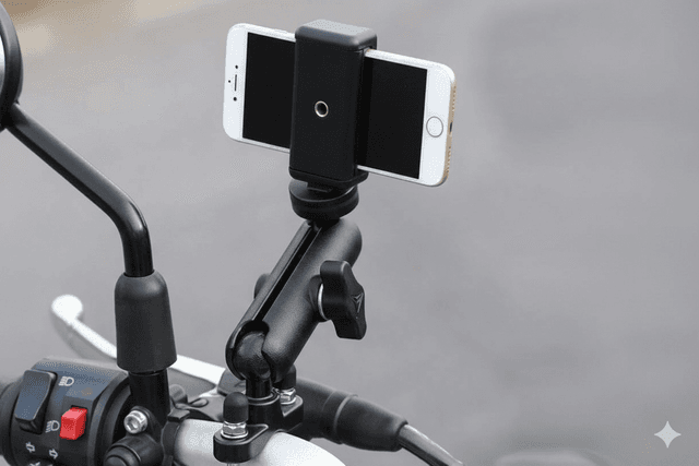 2 In 1 Bike Mobile Holder X Grip For Scooter - Black