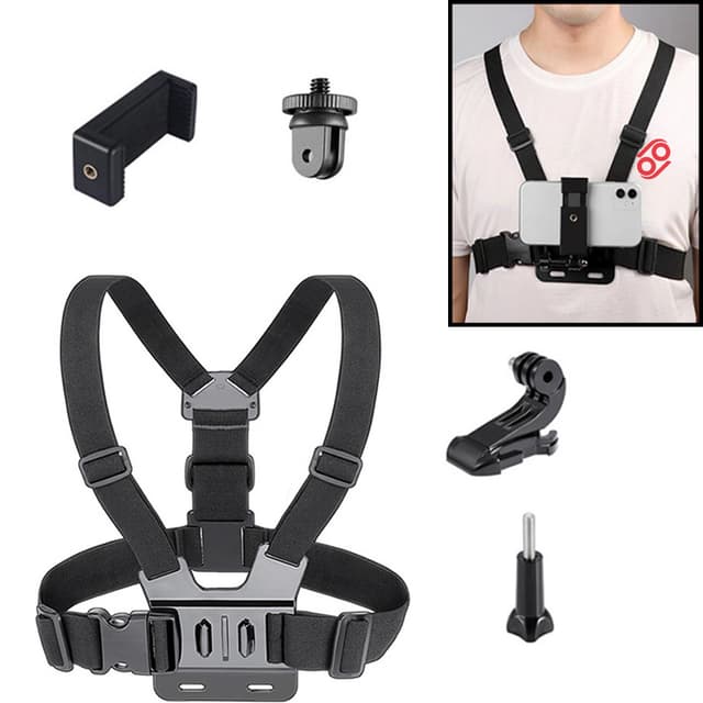 Telesin Phone Chest Mount Chest Harness Strap For All Mobile and Gopro