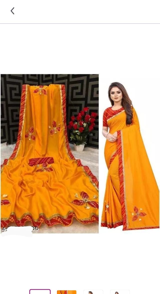Vichitra Silk Saree With Blouse