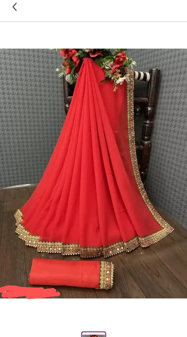 Gorget Saree With Blouse