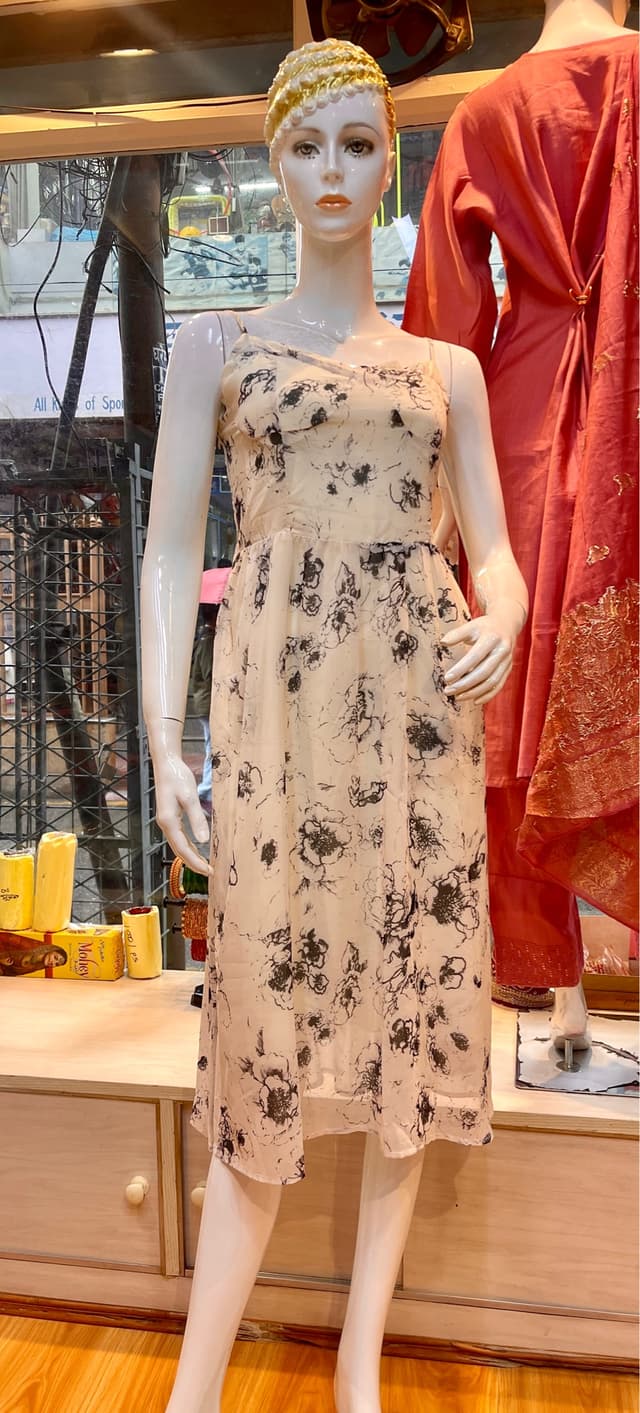 Chiffon Sleeveless Dress For Girls