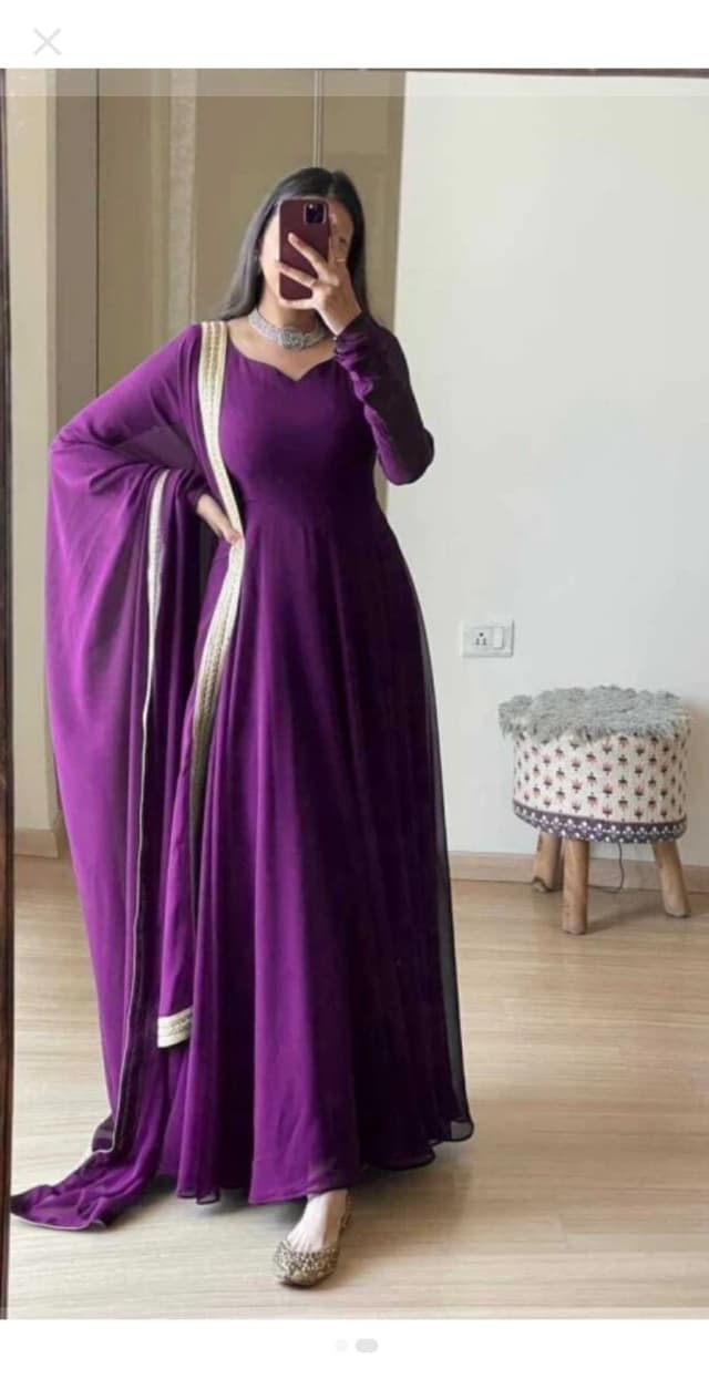 Anarkali Gaun Duppta