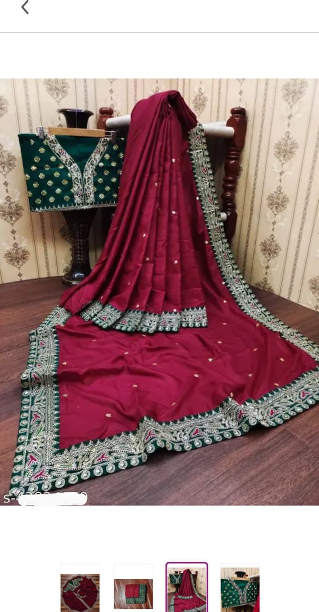 Silk Lace Border Saree With Blouse