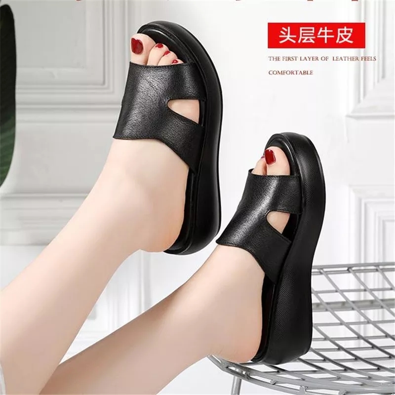 Amazing Comfortable Women'S Thick Sole Wedge Heel Fashion Solid Sandals - Fashion | Sandals For Women 1