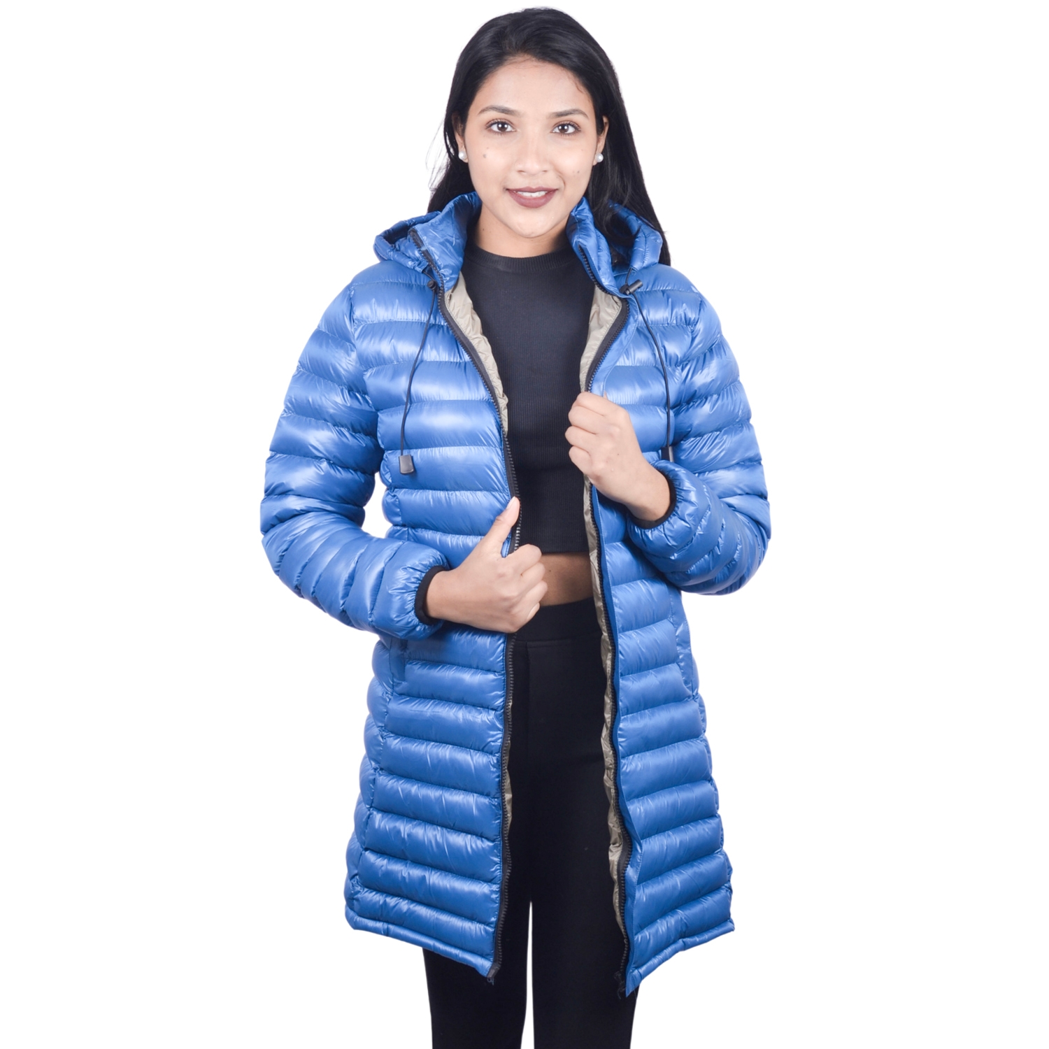 Moonstar Long Silicon Hooded Jacket For Women part II - Fashion 1