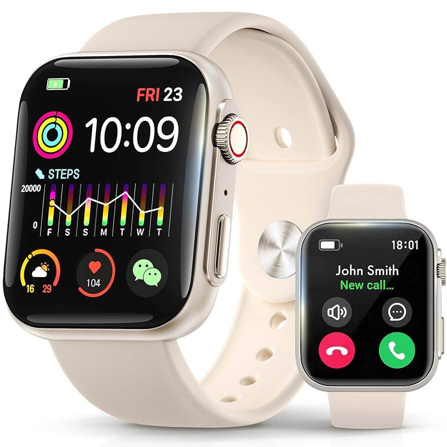 Smart Watch With Heart Rate Blood Oxygen Monitoring 3Atm Waterproof 1.69 Inch Full Touch Screen 3