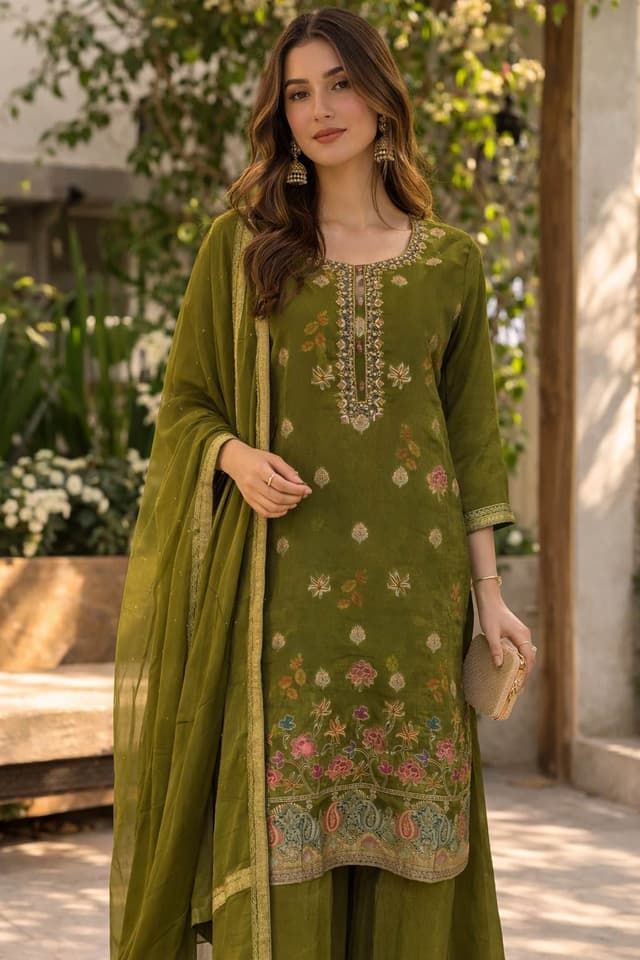Chi-non Silk Sarara Set For Women