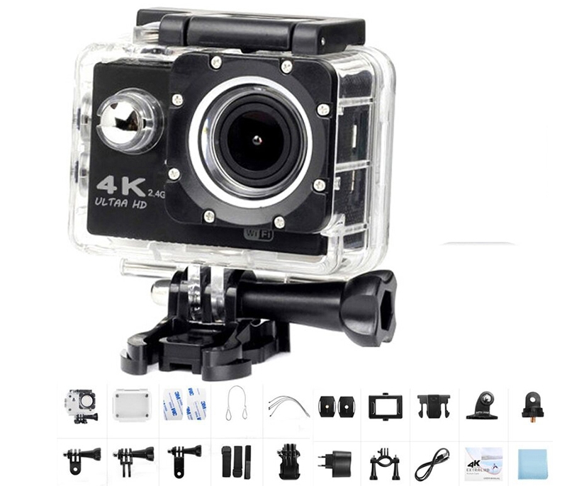 4K FPS With EIS Action Camera Selfie Screen 1080P FPS Waterproof 1