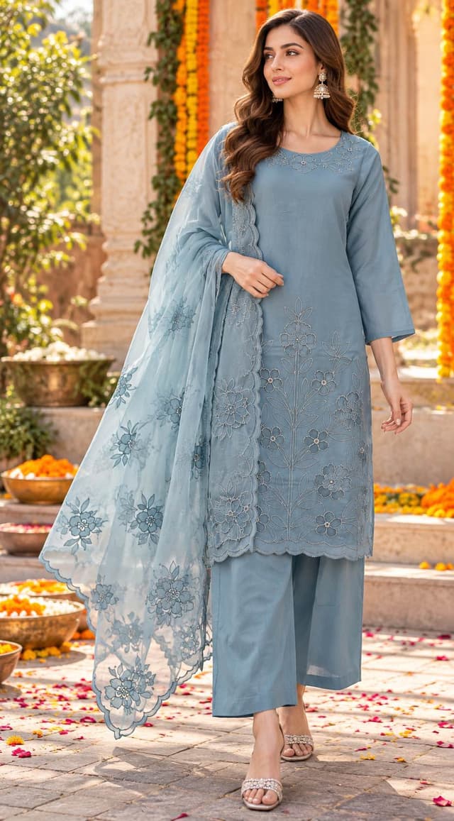 Premium Cotton Kurti Set For Women