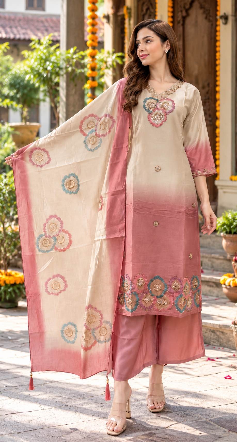 Party Ware Silk Kurti Sets For Women 1