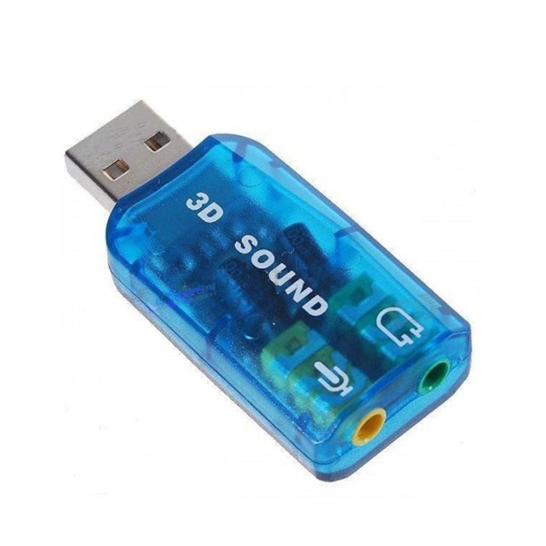 External USB Sound Card Microphone-in Audio-out USB Splitter Soundcard 1