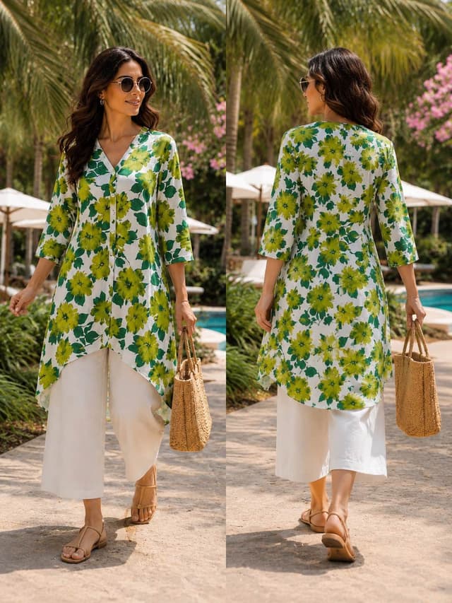 Asymmetrical High-Low Cut Design Summer Cord Sets For Women