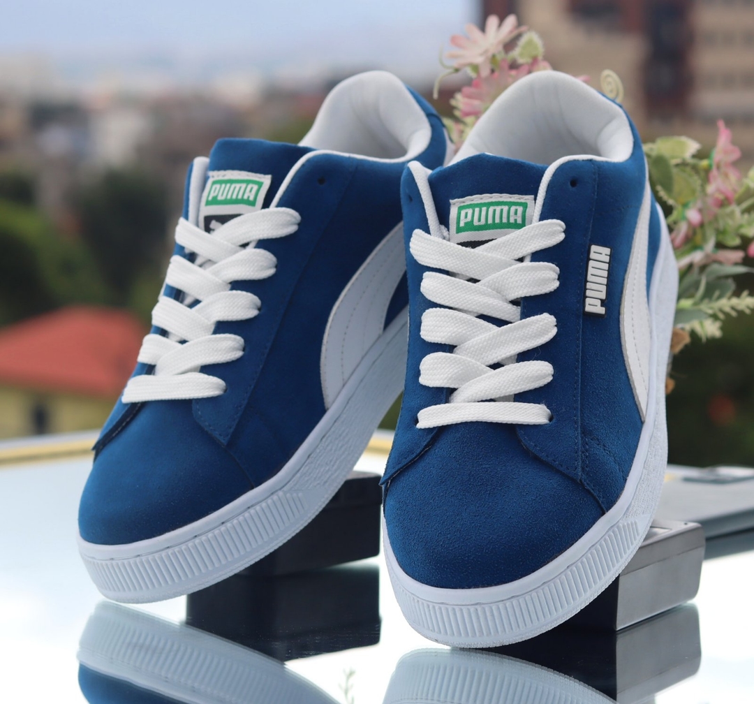 Suede Classic Blue Men’s Sneakers – Timeless, Elegant & All-Day Comfort 1