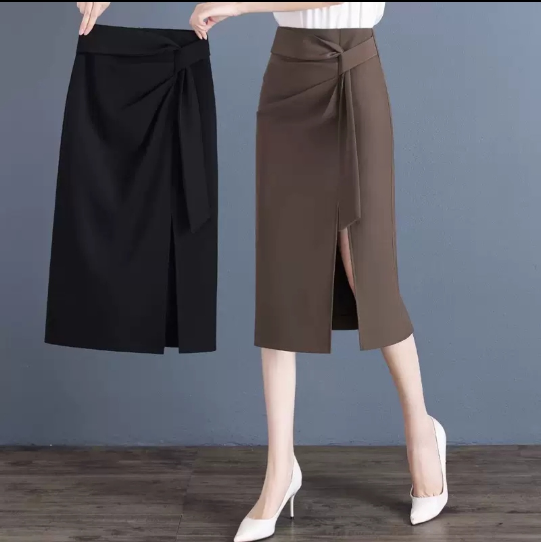 New Summer Plain Side Cut Skirt Fow Women 1