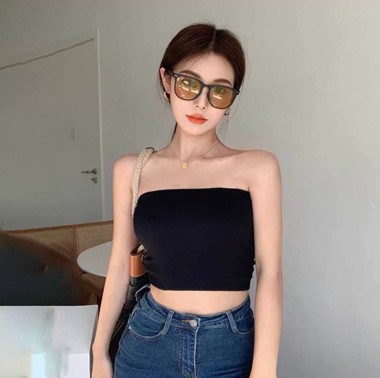 New Summer Special Plain Sleeveless Cami Croup Tanktop T-shirts For Women 1