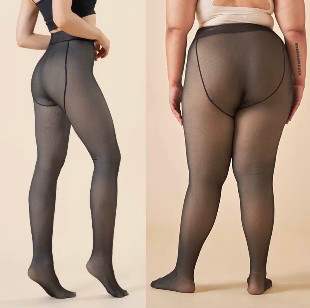 Warm Winter Fake Skin Transparent High Waist Stretchy Leggings Stockings For Women | Fashion Warm Stretchy Leggins For Women 1