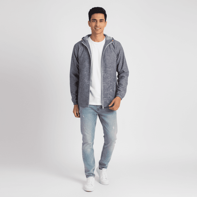 Men's Single Layer Lightweight Stretchable Sport Windcheater For Summer