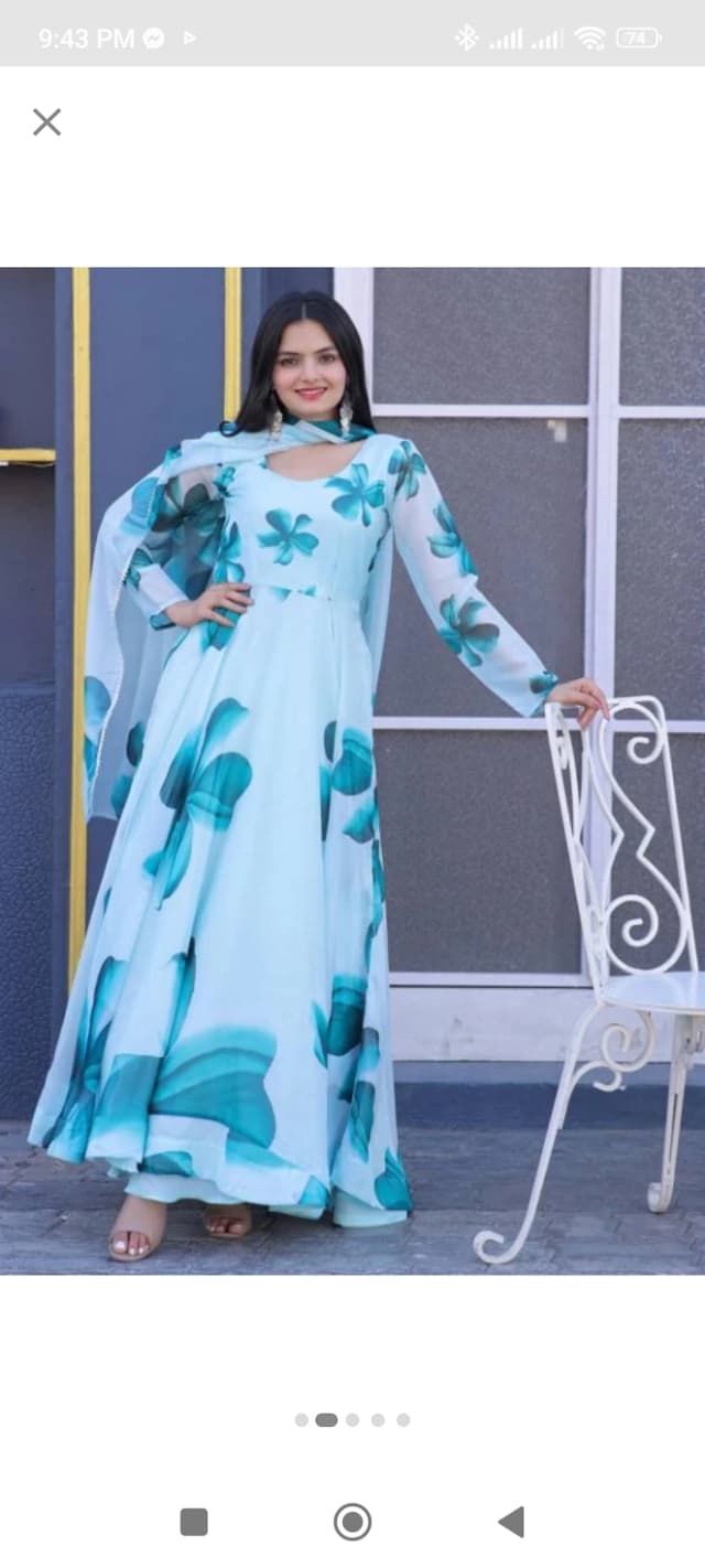 Best Anarkali Gaun Dupatta