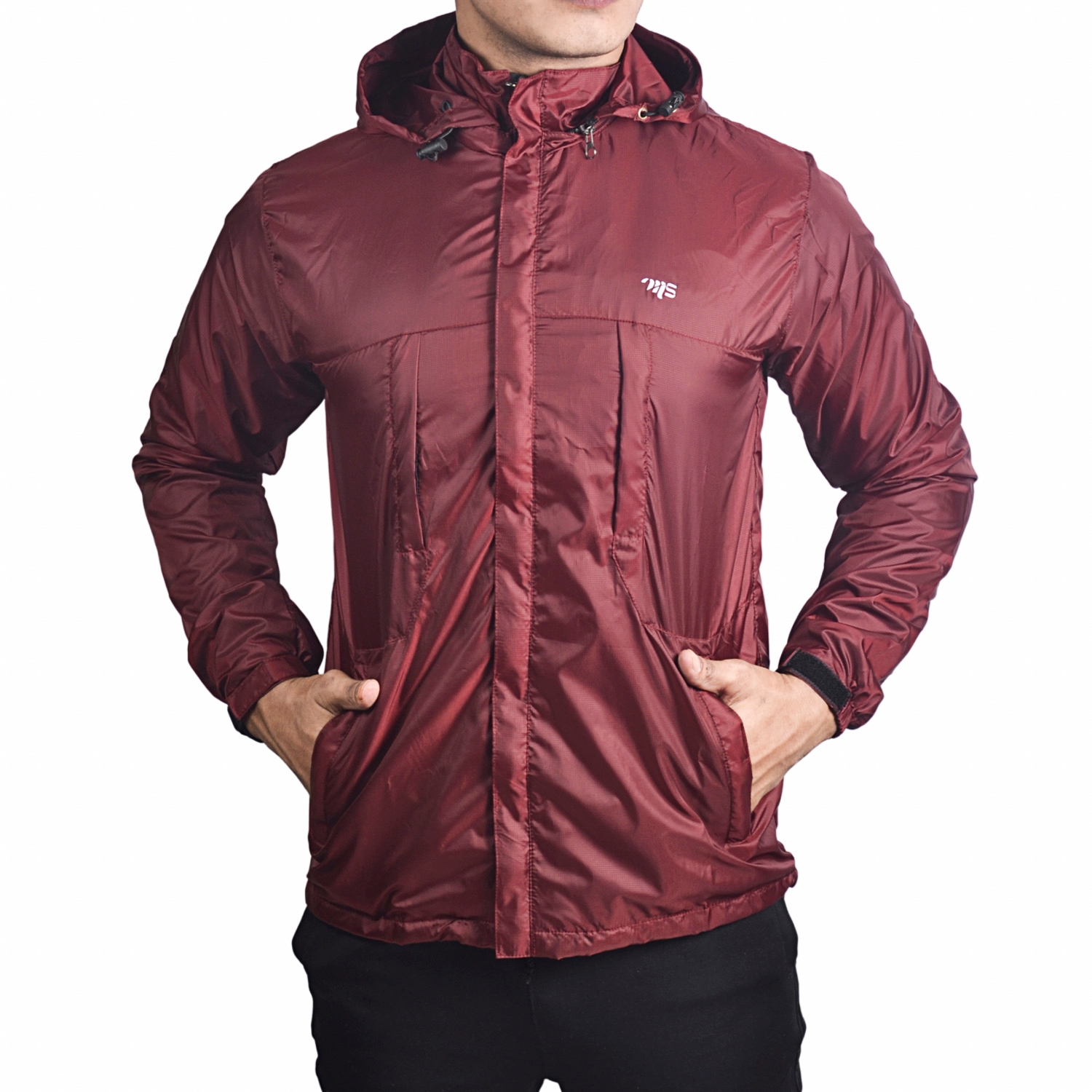 Moonstar Front Double Zipper Solid Windcheater Jacket For Men - Fashion | Men's Wear 3