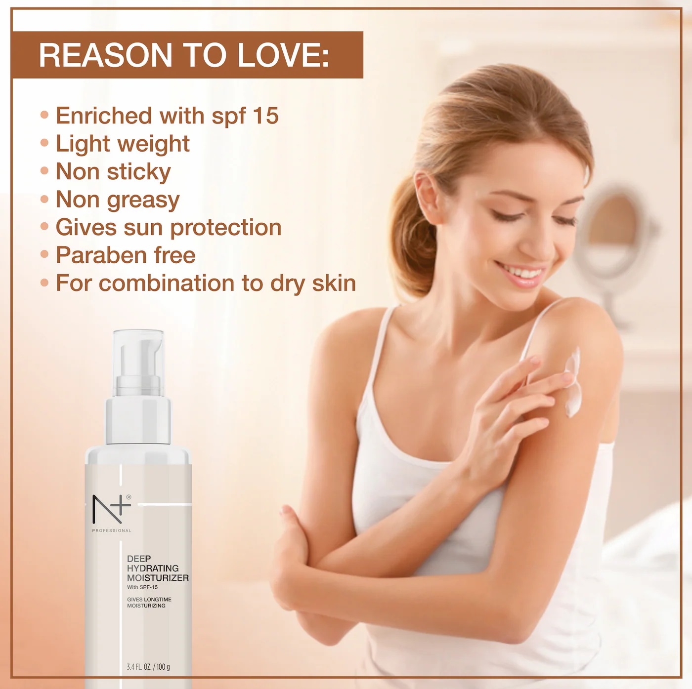 N Plus Professional Deep Hydrating Moisturizer With SPF-15 (100g) 3